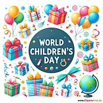 Geschenke zum Weltkindertag Clipart kostenlos