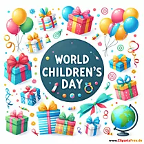 Geschenke zum Weltkindertag Clipart kostenlos