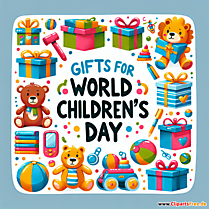 Geschenke zum Weltkindertag Cliparts kostenlos