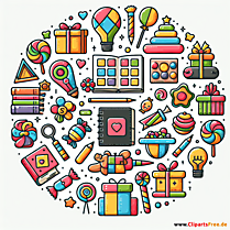 Geschenkideen zum Kindertag Cliparts kostenlos