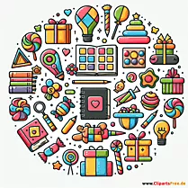Geschenkideen zum Kindertag Cliparts kostenlos