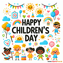 Glückwunschkarte Kindertag zum Drucken