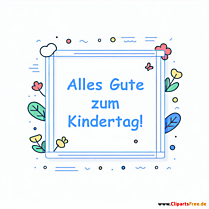 Grußkarte Alles Gute zum Kindertag auf Deutsch
