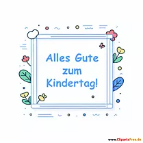 Grußkarte Alles Gute zum Kindertag auf Deutsch