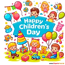 Happy Kindertag Clip Art