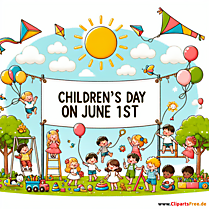 Kindertag am 1 Juni Clipart kostenlos