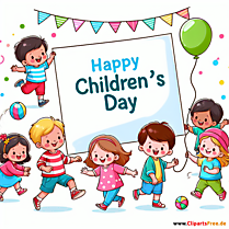 Kindertag Glückwunschkarte kostenlos