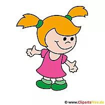 Lustige Kinderbilder - Mädchen Clipart