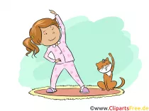 Morgengymnastik für Kinder - Bilder zum Tagesablauf gür Schule