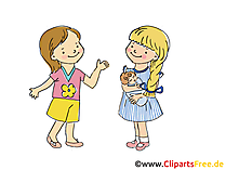 Gespräch zwischen Kindern Bild, Clipart, Cartoon, Grafik gratis
