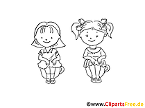 Kinder sitzen auf Toepfchen Zeichnung, Bild schwarz-weiss, Clipart, Comic, Cartoon kostenlos Kinder sitzen auf Toepfchen Zeichnung, Bild schwarz-weiss, Clipart, Comic, Cartoon kostenlos