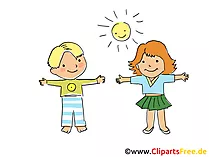 Kinder treiben Sport Bild, Clipart, Cartoon, Grafik, Comic gratis