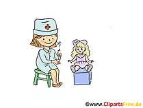 Kinderarzt spielen Bild, Clipart, Cartoon, Grafik, Comic gratis