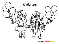 Kindertag Ideen - Basteln mit unseren Ausmalbildern