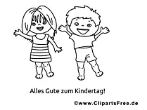 Lustige Bilder mit Kindern zum Ausmalen