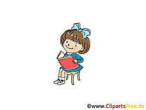 Mädchen liest ein Lernbuch Bild, Clipart, Cartoon, Grafik, Comic gratis Mädchen liest ein Lernbuch Bild, Clipart, Cartoon, Grafik, Comic gratis