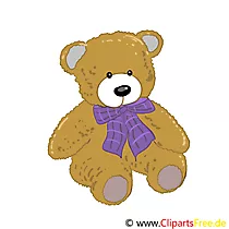 Plusch-Teddy Cartoon, Bild, Illustration, Clip Art