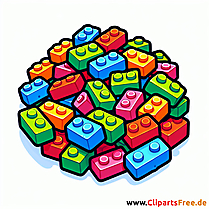 Clip Art Bausteine - Bilder mit Kinderspielzeug