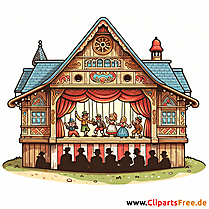 Kasperletheater Clipart - Bilder mit Kinderspielzeug