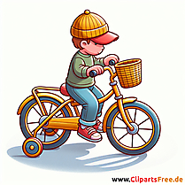 Kinderfahrrad Clipart - Bilder mit Kinderspielzeug