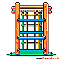 Klettergerüst Clipart - Bilder mit Kinderspielzeug