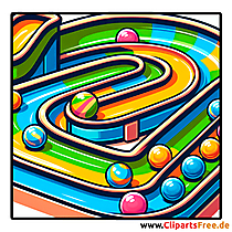 Murmelbahn Clipart - Bilder mit Kinderspielzeug