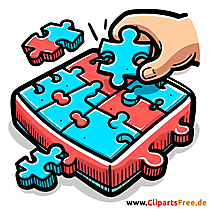 Puzzles Clipart - Bilder mit Kinderspielzeug
