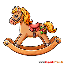Schaukelpferd Clipart - Bilder mit Kinderspielzeug