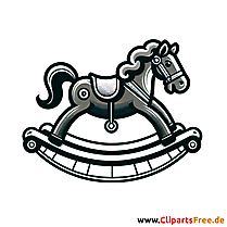 Schaukelpferd Clipart - Bilder zum Thema Kinderspielzeug