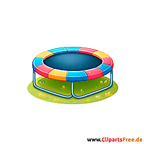 Trampolin Clipart - Bilder mit Kinderspielzeug
