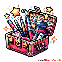 Zauberkasten Clipart - Bilder mit Kinderspielzeug