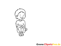 Toepfchen Zeichnung, Bild schwarz-weiss, Clipart, Comic, Cartoon kostenlos
