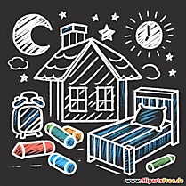 Übernachtung Clipart