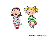 Zwei Mädchen Bild, Clipart, Cartoon, Grafik, Comic gratis Zwei Mädchen Bild, Clipart, Cartoon, Grafik, Comic gratis