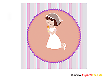 Erstkommunion Glückwunschkarte, Bild, Clipart
