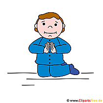 Gebet Clipart-Bild - Karten zur Kommunion selbst gestalten