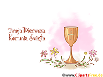 Clipart Kelch - Einladungen zur Erstkommunion auf Polnisch selbst gestalten