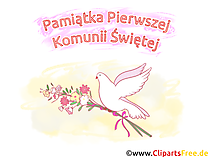 Erstkommunion schöne Karte in polnischer Sprache