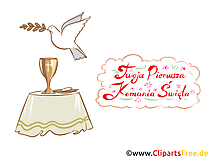 Gemalte Glückwunschkarte auf Polnisch zum Drucken