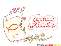 Kostenlose Illustration zur Kommunion auf Polnisch