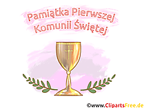 Kostenlose Vorlage zum Drucken zur Kommunion in polnischer Sprache