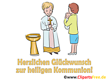 Gratulation Wuensche und Glueckwuensche zur Kommunion