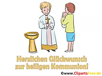 Gratulation Wuensche und Glueckwuensche zur Kommunion