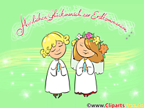 Karte zur Kommunion fuer Kinder