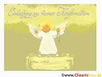 Einladung mit Engel zur Konfirmation