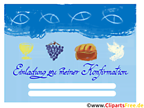 Einladung zu meiner Konfirmation Karte zum Drucken
