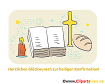 Grusskarte Glueckwuensche zur Konfirmation