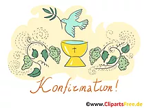 Kostenlose Grusskarte zur Konfirmation