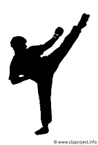 Kickboxing Silhouette Clipart