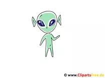 Alien Clipart grüner Männchen